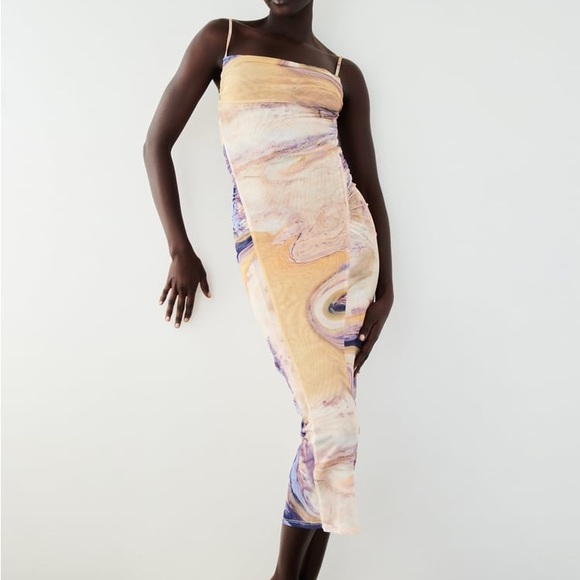 Zara Dresses Zara Draped Tulle Dress Perfect For Wedding Guest